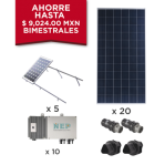 Kit Solar para interconexión de 5.5 kW de Potencia, 220 Vca con Micro Inversores y Paneles Policristalinos - TiendaClic.mx