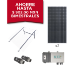 Kit Solar para Interconexión de 550 W de Potencia, 220 Vca con Micro Inversores y Paneles Monocristalinos de  Máxima Eficiencia. - TiendaClic.mx