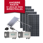 Kit Solar para interconexión de 1.1 kW de Potencia, 220 Vca con Micro Inversores y Paneles Monocristalinos de Máxima Eficiencia. - TiendaClic.mx