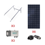 Kit Solar para interconexión de 1.65 kW de Potencia, 220 Vca con Micro Inversores y Paneles Monocristalinos de Máxima Eficiencia. - TiendaClic.mx