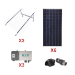 Kit Solar para Interconexión de 1.65 KW de Potencia, 220 Vca con Micro Inversores y Paneles Policristalinos. - TiendaClic.mx