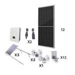 Kit Solar para Interconexión de 5 KW de Potencia, 220 Vca con Inversor Cadena y Paneles Monocristalinos de 450 W - TiendaClic.mx