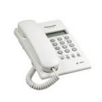 TELEFONO PANASONIC KX-T7703 ALAMBRICO BASICO ANALOGO UNILINEA  PANTALLA LCD DE 2 RENGLONES CON IDENTIFICADOR DE LLAMADAS MEMORIA DE ULTIMAS 30 LLAMADAS (BLANCO) - TiendaClic.mx