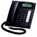 TELEFONO PANASONIC KX-T7716 UNILINEA CON IDENTIFICADOR DE LLAMADAS Y BOTONES PROGRAMABLES (NEGRO) - TiendaClic.mx