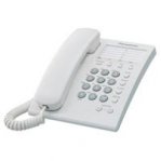 TELEFONO PANASONIC KX-TS550MEW ALAMBRICO BASICO UNILINEA CON MARCADOR RAPIDO DE 10 NUMEROS CONTROL DE VOLUMEN DE 4 NIVELES (BLANCO) - TiendaClic.mx