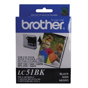 CARTUCHO BROTHER NEGRO LC51BK P/DCP / MFC - TiendaClic.mx