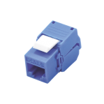 Módulo Jack Keystone Cat6 (toolless), con terminación en ángulo 180 º Color Azul, Compatible con Faceplate y Patchpanel Linkedpro - TiendaClic.mx