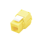 Módulo Jack Keystone Cat6 (toolless), con terminación en ángulo 180 º Color Amarillo, Compatible con Faceplate y Patchpanel Linkedpro - TiendaClic.mx