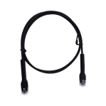 Cable de Parcheo Ultra Slim Con RJ45 Flexible UTP Cat6 - 0.5 m Negro Diámetro Reducido - TiendaClic.mx