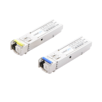 Transceptores Bidireccionales SFP (Mini-Gbic) para fibra Monomodo, 1.25 Gbps de velocidad, Conectores LC, Simplex, Hasta 10 km de Distancia. (2 Piezas) - TiendaClic.mx