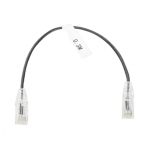Cable de Parcheo Slim UTP Cat6 - 30 cm Negro Diámetro Reducido (28 AWG) - TiendaClic.mx