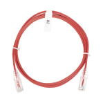 Cable de Parcheo Slim UTP Cat6 - 2 m Rojo Diámetro Reducido (28 AWG) - TiendaClic.mx