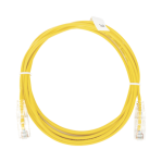 Cable de Parcheo Slim UTP Cat6 - 3 m Amarillo Diámetro Reducido (28 AWG) - TiendaClic.mx