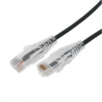 Cable de Parcheo Slim UTP Cat6A - 0.5 m Negro, Diámetro Reducido (28 AWG) - TiendaClic.mx