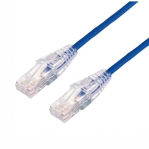 Cable de Parcheo Slim UTP Cat6A - 0.5 m Azul, Diámetro Reducido (28 AWG) - TiendaClic.mx