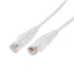 Cable de Parcheo Slim UTP Cat6A - .5 m Blanco, Diámetro Reducido (28 AWG) - TiendaClic.mx