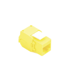 Módulo Jack Keystone Cat6A (toolless), con terminación en ángulo 180 º Color Amarillo, Compatible con Faceplate y Patchpanel Linkedpro - TiendaClic.mx