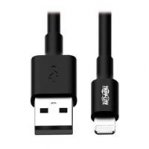 CABLE USB TRIPP-LITE M100-010-BK CABLE DE SINCRONIZACIóN Y CARGA USB A A LIGHTNING, CERTIFICADO MFI - NEGRO, M/M, USB 2.0, 3.05 M [10 PIES] - TiendaClic.mx