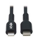 CABLE USB TRIPP-LITE  M102-01M-BK CABLE DE SINCRONIZACIóN Y CARGA USB C A LIGHTNING (M/M), CERTIFICADO MFI, NEGRO, 1 M [3.3 PIES] - TiendaClic.mx
