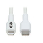 CABLE USB TRIPP-LITE M102-01M-WH CABLE DE SINCRONIZACIóN Y CARGA USB C A LIGHTNING (M/M), CERTIFICADO MFI, BLANCO, 1 M [3.3 PIES] - TiendaClic.mx
