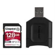 Tarjeta SD Kingston Canvas React Plus 128 GB UHS-II con Lector SD - TiendaClic.mx