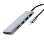 Hub Nextep USB-C 6 en 1 USB 3.0/HDMI/4K Lector SD-TF - TiendaClic.mx