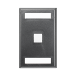 Placa de Pared Vertical, Salida Para 1 Puerto Keystone, Con Espacios Para Etiquetas, Color Negro - TiendaClic.mx