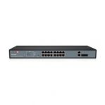 SWITCH POE / PROVISION ISR / POES-16250C+2COMBO / 16 CANALES POE / DOWNLINK:*16 100MBPS / UPLINK: *2 1000MBPS / TOTAL POE 250W  - TiendaClic.mx