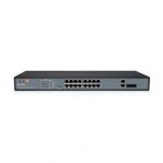 SWITCH POE / PROVISION ISR / POES-16250C+2COMBO / 16 CANALES POE / DOWNLINK:*16 100MBPS / UPLINK: *2 1000MBPS / TOTAL POE 250W  - TiendaClic.mx