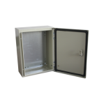 Gabinete de Acero IP66 Uso en Intemperie (300 x 400 x 200 mm) con Placa Trasera Interior y Compuerta Inferior Atornillable (Incluye Chapa y Llave). - TiendaClic.mx