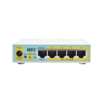 (hEX PoE LITE) RouterBoard, 5 Puertos Fast Ethernet, 4 con PoE Pasivo, 1 Puerto USB - TiendaClic.mx
