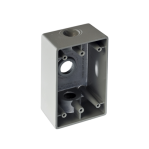 Caja Condulet FS de 1/2" ( 12.7 mm) tipo RR, con tres bocas a prueba de intemperie. - TiendaClic.mx