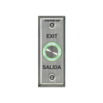 Botón de salida con aro iluminado color verde y rojo / IP65 / Buzzer / función toggle (enclavado) / Función temporizado / dos salidas de contacto NC/NO - TiendaClic.mx