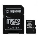 Memoria Flash Kingston,8 GB microSDHC con Adaptador,Clase 4. - TiendaClic.mx
