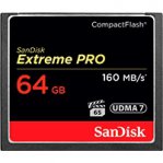 MEMORIA SANDISK 64GB COMPACTFLASH EXTREM PRO 160/150MBS VPG-20 - TiendaClic.mx