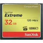 MEMORIA SANDISK 32GB COMPACTFLASH EXTREM 120/85MBS VPG-20 - TiendaClic.mx