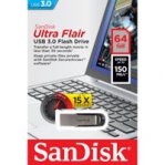 MEMORIA SANDISK 64GB / USB 3.0 / ULTRA FLAIR / METALICA  - TiendaClic.mx
