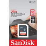 SANDISK MEMORIA 16GB SDHC ULTRA UHS-I  CLASE 10 - TiendaClic.mx