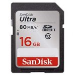 MEMORIA SANDISK 16GB SDHC ULTRA UHS-I 80MB/S CLASE 10 - TiendaClic.mx
