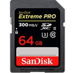 MEMORIA SANDISK 64GB SDXC EXTREM PRO UHS-I 300MB/S 4K V30 CLASE 10 - TiendaClic.mx