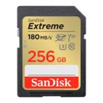 MEMORIA SANDISK SDXC 256GB EXTREME 180MB/S 4K CLASE 10 U3 V30 SDSDXVV-256G-GNCIN - TiendaClic.mx