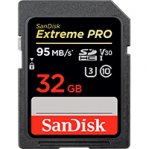 MEMORIA SANDISK 32GB SDHC EXTREM PRO UHS-I 95MB/S 4K V30 CLASE 10 - TiendaClic.mx