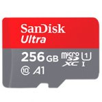 MEMORIA SANDISK 256GB MICRO SDXC ULTRA 100MB/S CLASE 10 FULL HD A1 C/ADAPTADOR - TiendaClic.mx