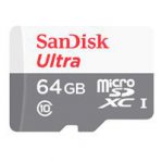 MEMORIA SANDISK MICRO SDXC 64GB ULTRA 100MB/S CLASE 10 C/ADAPTADOR SDSQUNR-064G-GN3MA - TiendaClic.mx