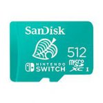 MEMORIA SANDISK MICRO SDXC 512GB NINTENDO SWITCH 100MB/S 4K U3 V30 SDSQXAO-512G-GNCZ - TiendaClic.mx