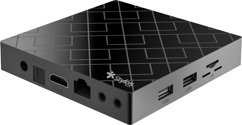 TV BOX STYLOS SMART 4K 1 GB/ 8 GB ANDROID 9.0 PENTA-CORE STVTBX3B - TiendaClic.mx