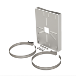 Montaje universal galvanizado para instalación de cámaras en poste 2" a 5" color gris galvanizado - TiendaClic.mx