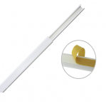 Canaleta color blanco de PVC auto extinguible, de una vía, 12 x 8 mm tramo de 6 pies con cinta adhesiva (5000-21252) - TiendaClic.mx