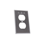 Tapa rectangular para contacto dúplex de aluminio tipo RR a prueba de intemperie. - TiendaClic.mx