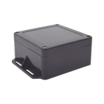 Gabinete Plástico Negro para Exterior (IP65) de 120 x 120 x 60 mm Cierre por Tornillos.  - TiendaClic.mx
